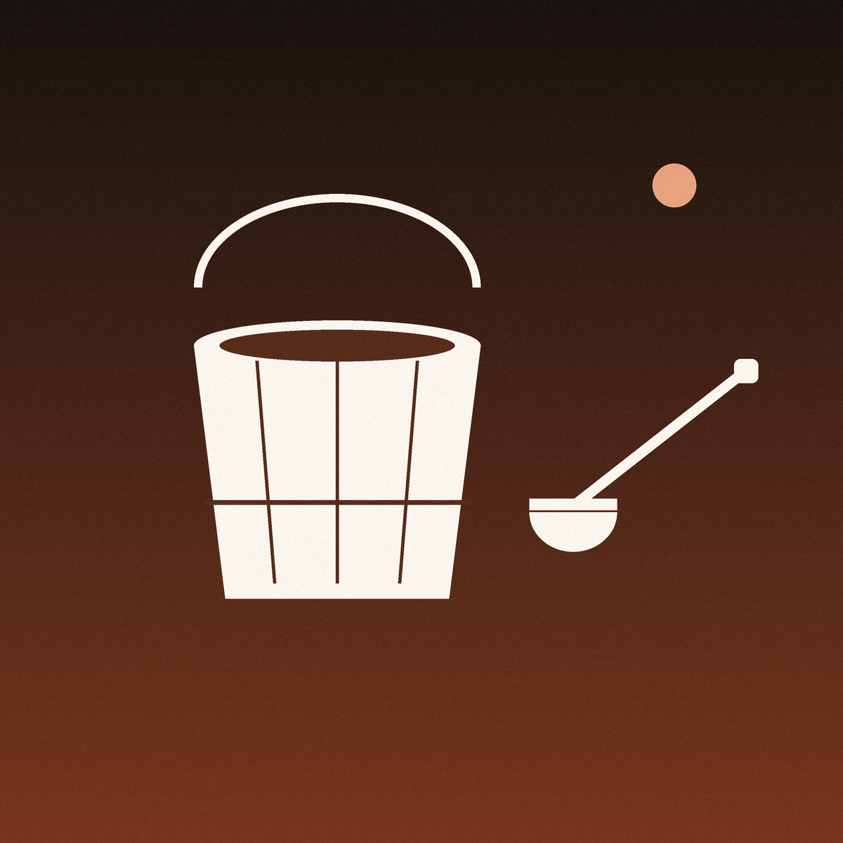 Sauna bucket and ladle